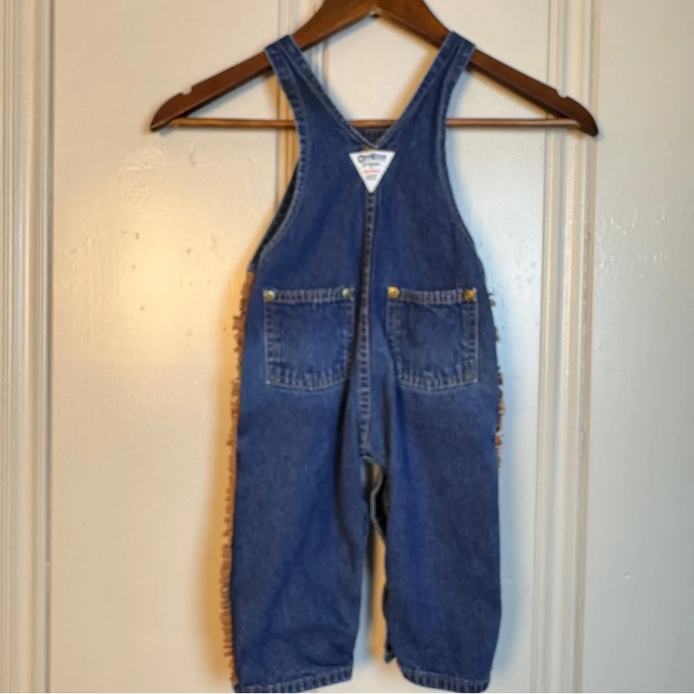 Vintage OshKosh B'gosh Blue Jean Cowboy Overalls 18 Months USA Farmer Ranch‎